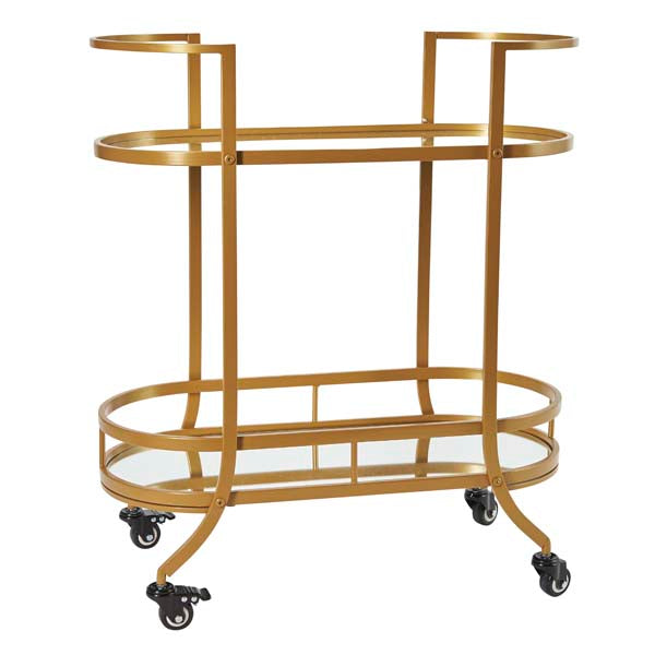 Margit Brandt Barvogn m/ hjul, guldfarvet - H: 84 cm. - Bahne